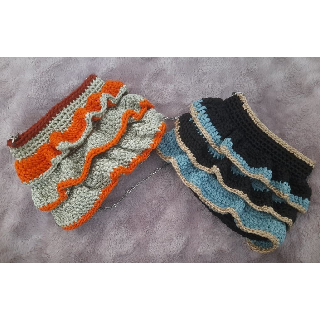 Tas rajut mini anak perempuan bentuk rok