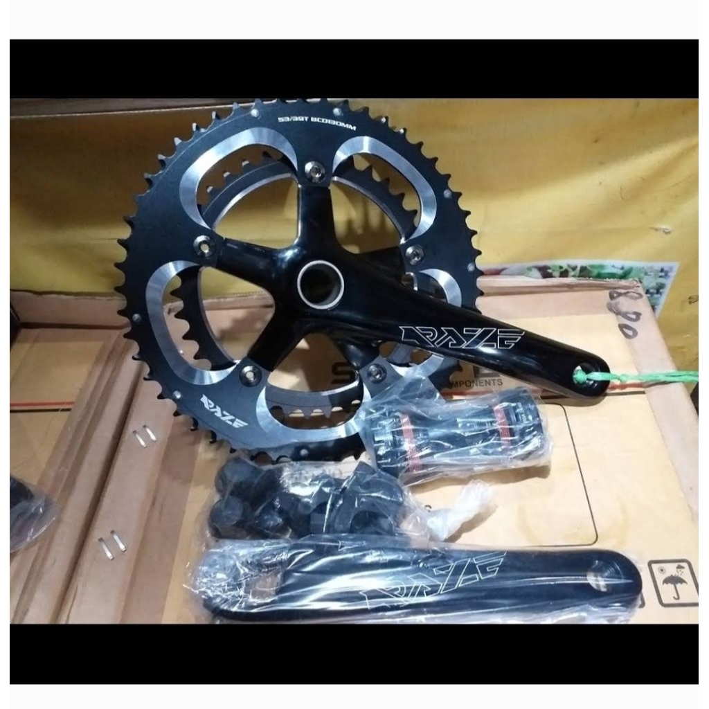 CRANKSET RAZE DOUBLE CHAINRING HT2 HOLLOWTECH