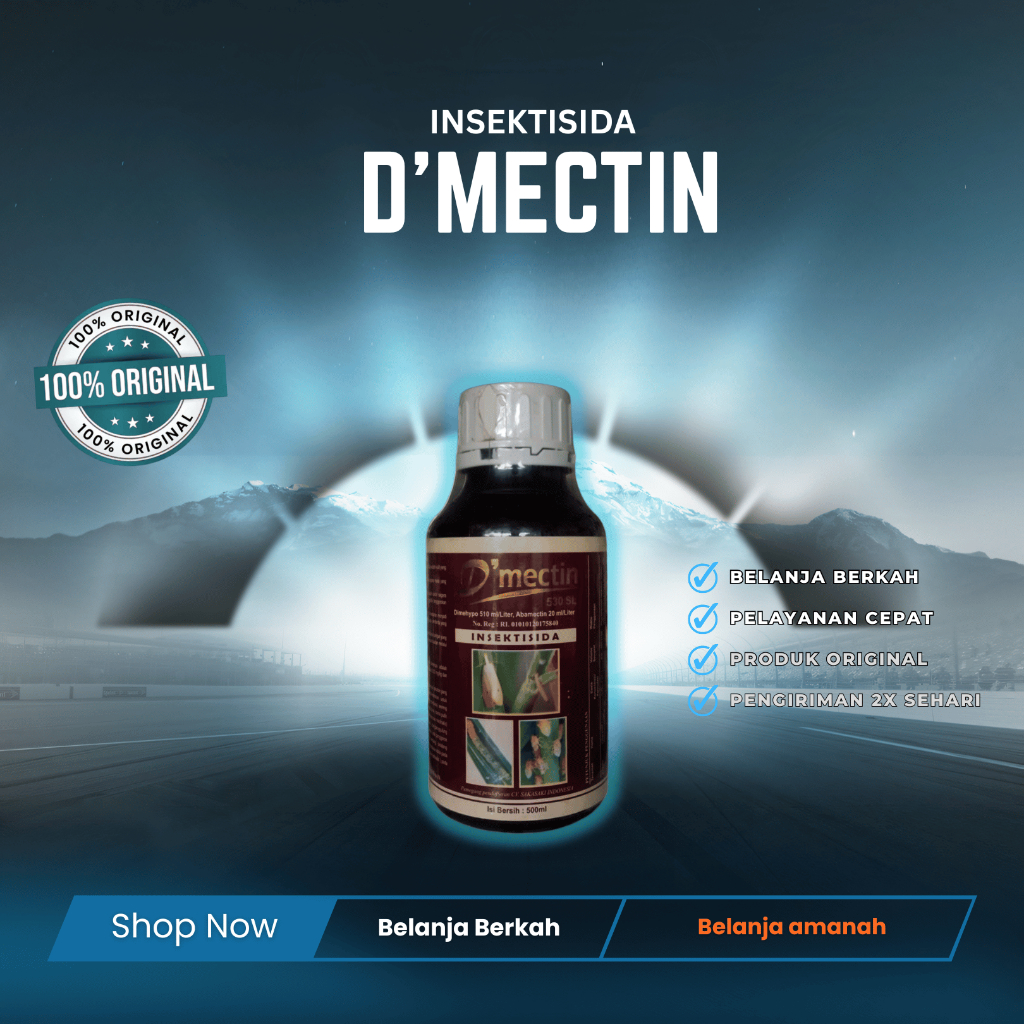 Insektisida Dmectin 500 ml obat untuk sundep/penggerek batang padi dan semua jenis kutu penghisap