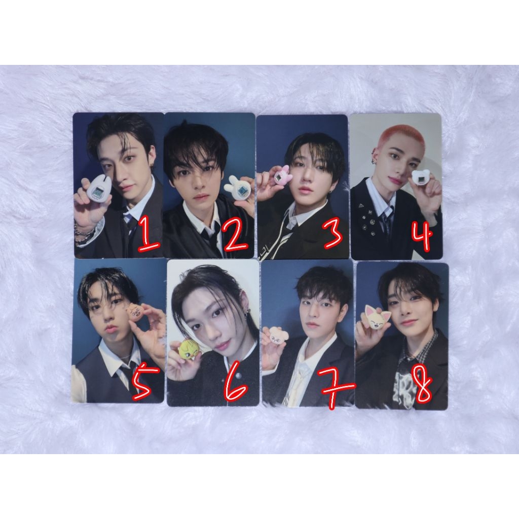 (BACA DESKRIPSI) Stray Kids skz photocard pc pob tamagotchi bangchan lee know changbin hyunjin han f