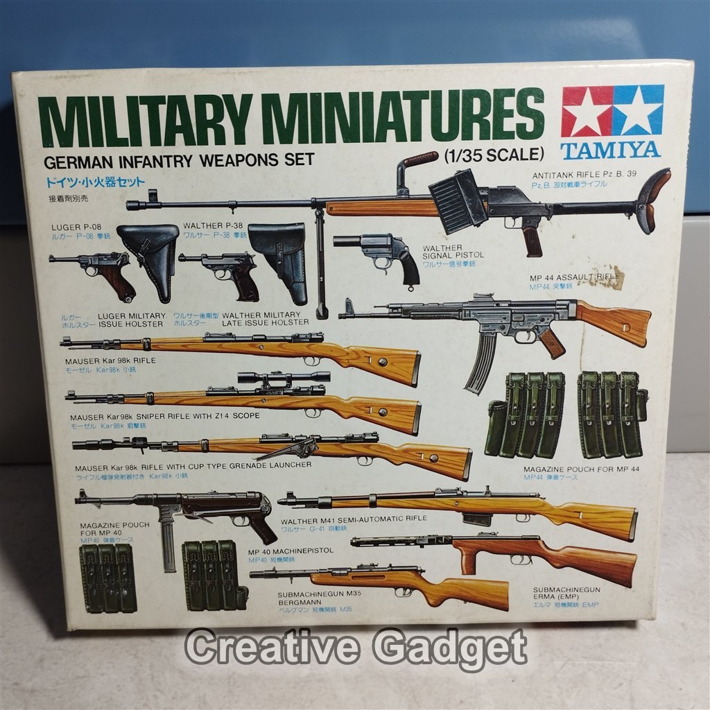 German Infantry Weapons Set with Ammo - Model Kit Tamiya 1/35 - Senjata Infantri tentara Jerman