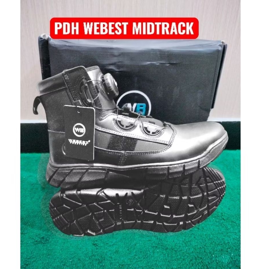 SEPATU PDH WEBEST MIDTRACK ORIGINAL/SEPATU PDH WEBEST MIDTRACK TNI POLRI SECURITY UMUM
