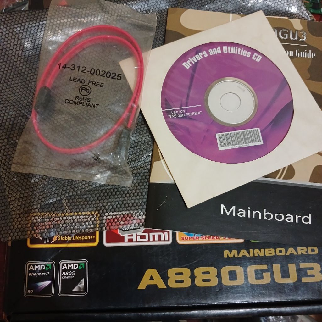 Mobo mainboard BIOSTAR A880GU3 AM3, USB 3.0, HD4250 Onboard