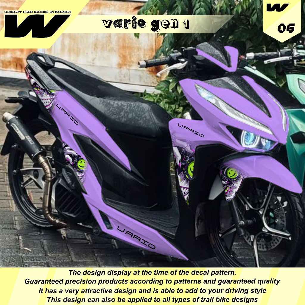 (COD) Sticker Decal Full Body Motor Honda Vario 125/150 2017 2018 2019 2020 2021 2022 Stiker Skotlet