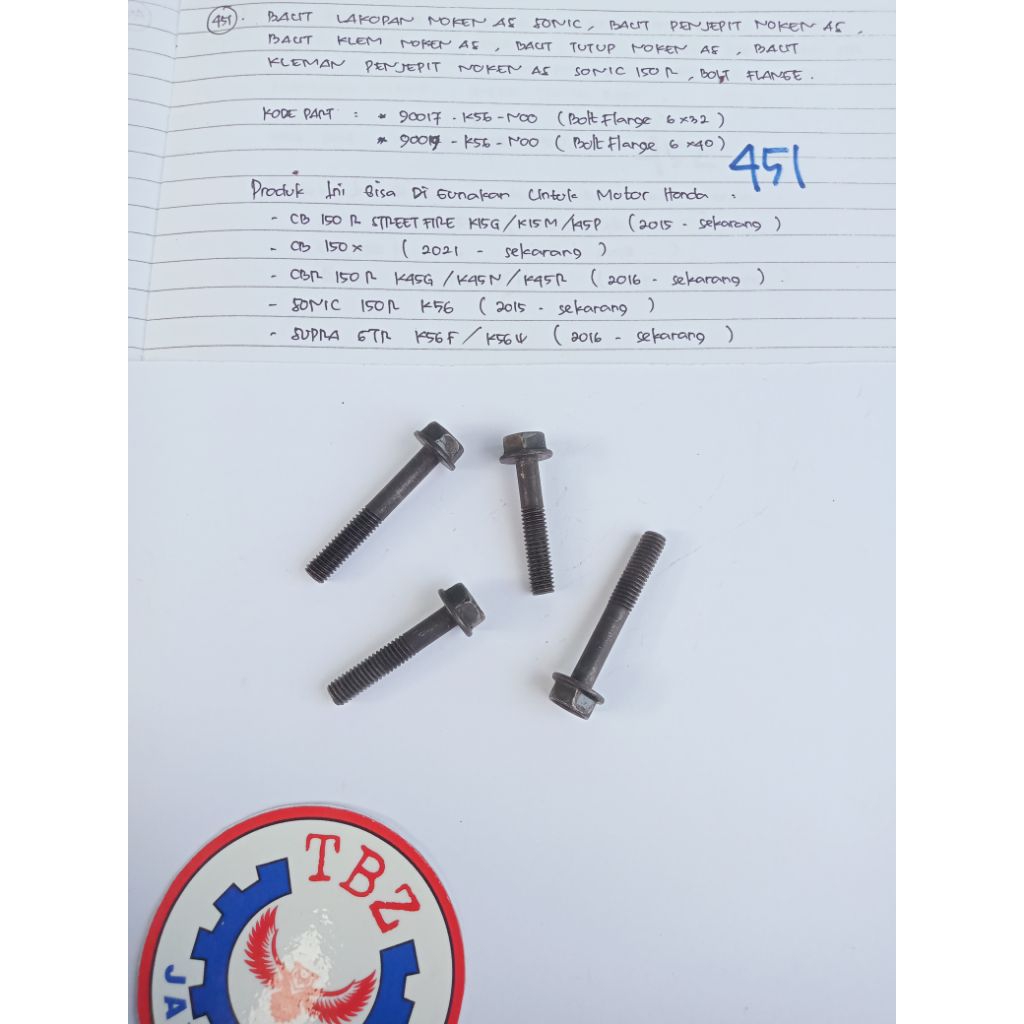 baut lakopan noken as sonic 150r baut penjepit noken as sonic 150r baut klem noken as sonic 150r bau