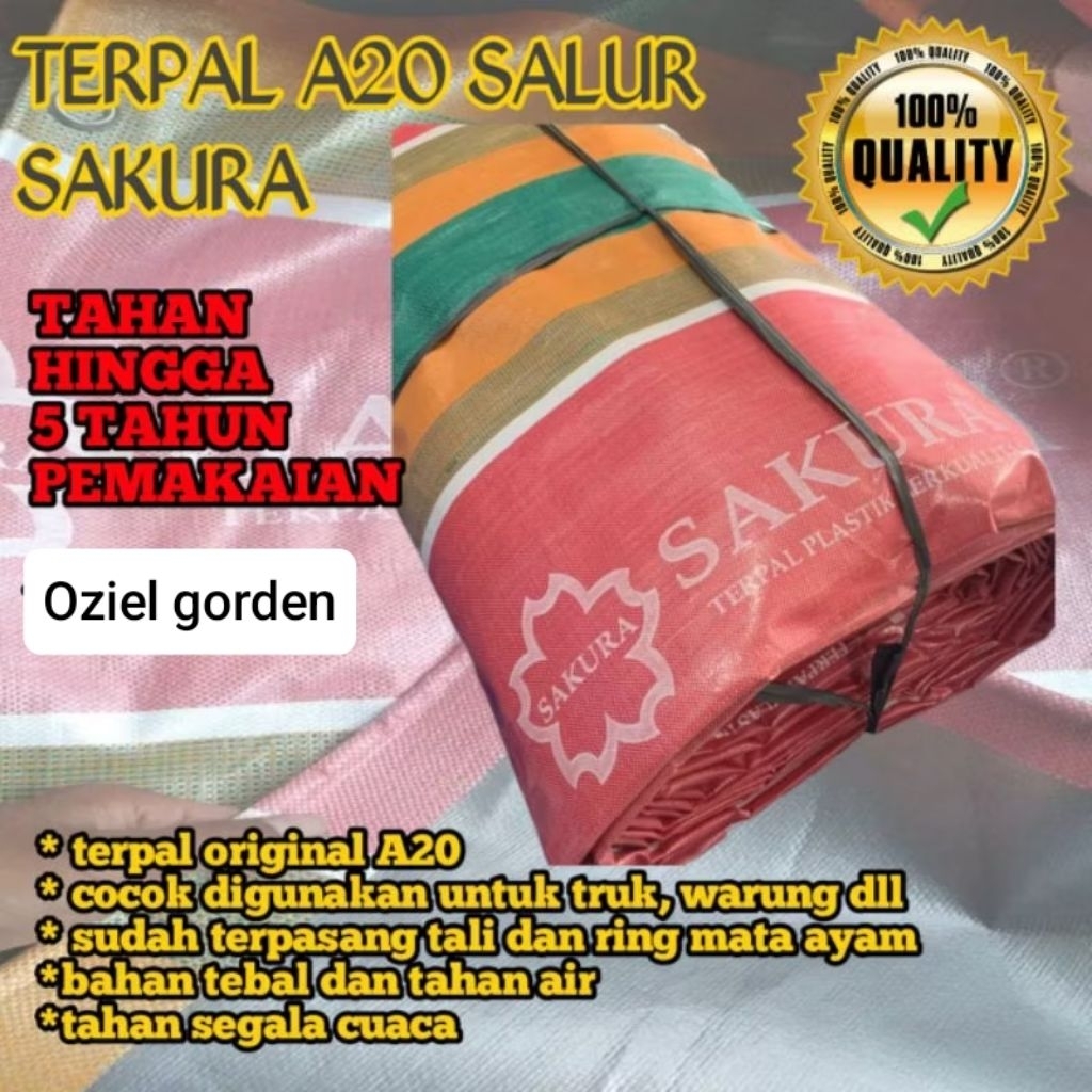 Terpal Plastik Pelangi A20 Original SAKURA Tebal Premium