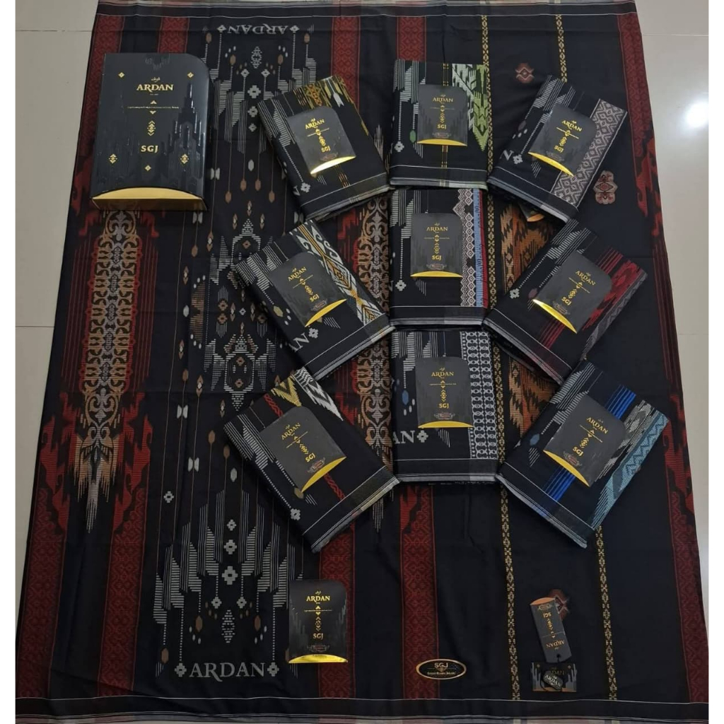 sarung ardan sgj series hitam 1 kodi