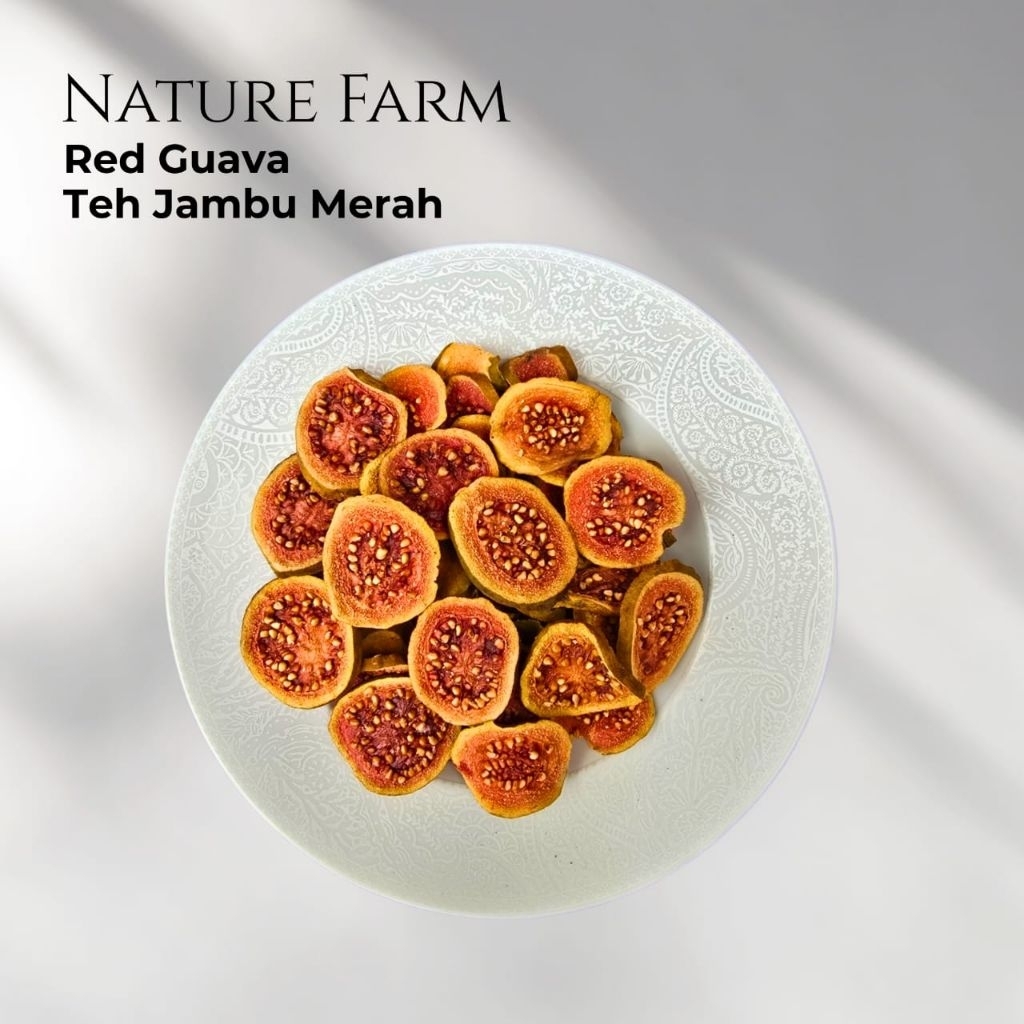 Nature Farm Premium Dried Red Guava - Buah Jambu Merah Kering - Teh Jambu Merah - Dehydrated Fruit -