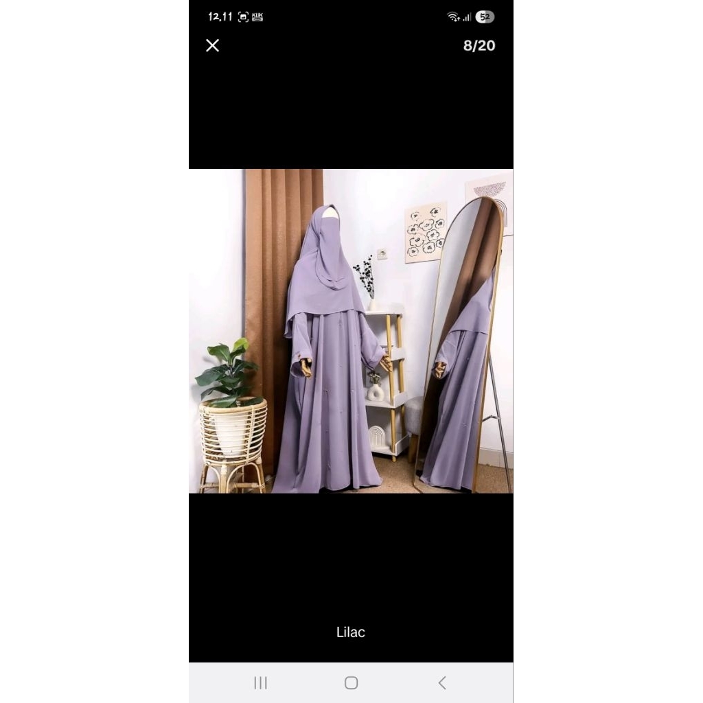 Tsurayya Set Abaya Dubai(Inner + Outer + Hijab + Cadar tali)