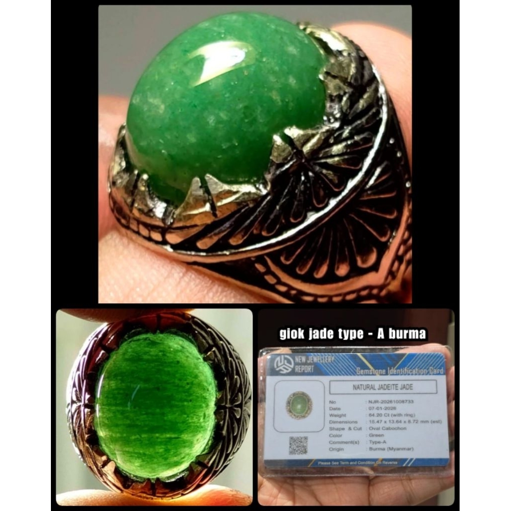 batu giok Jade asli Burma Myanmar ( type - A ya )