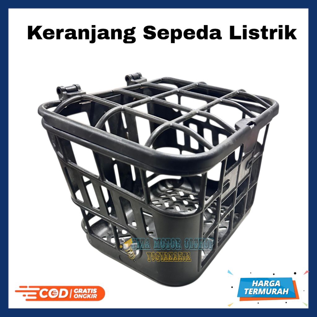 Keranjang Depan Plastik Sepeda Listrik Selis Keranjang Selis Sepeda Listrik Plastik Universal Tebal 