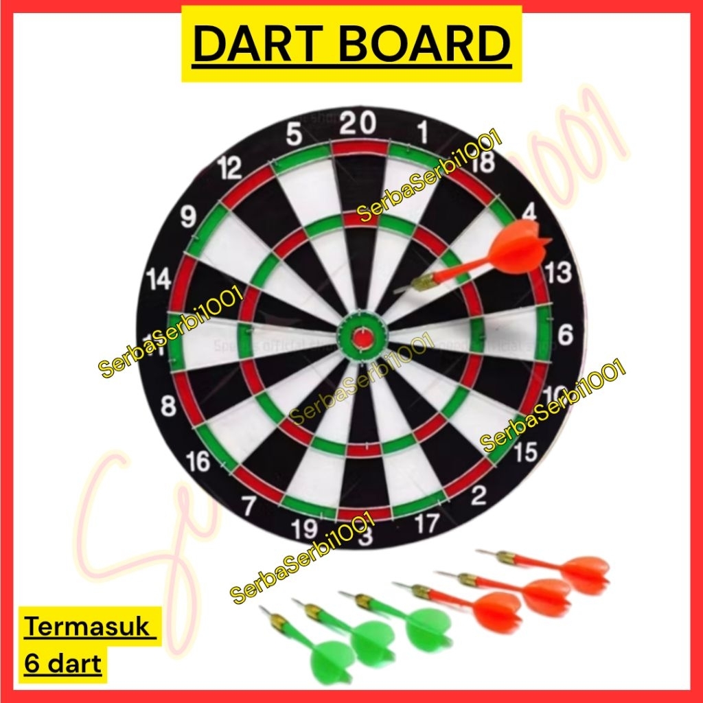 DART BOARD / PAPAN DART 12" / DART BOARD 15"