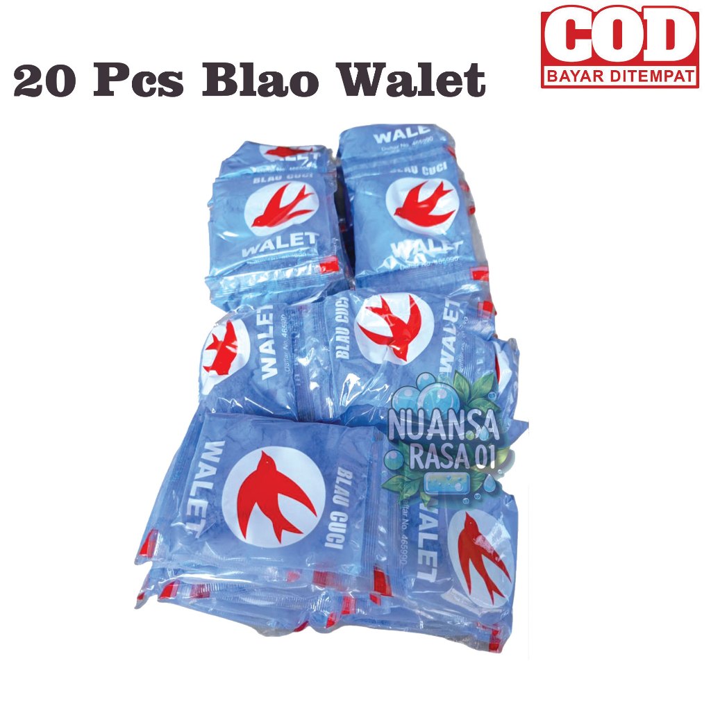 TERLARIS 10 Pcs Blao Cuci Cap Walet Pemutih Pakaian  COD Bayar Ditempat Deterjen Pembersih
