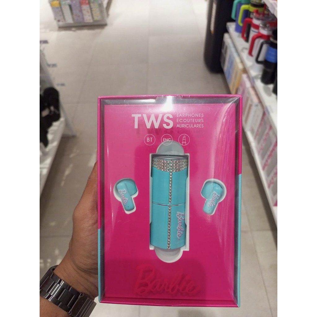Miniso x Barbie - Shining Collection Lipstick TWS Earphones (Blue)