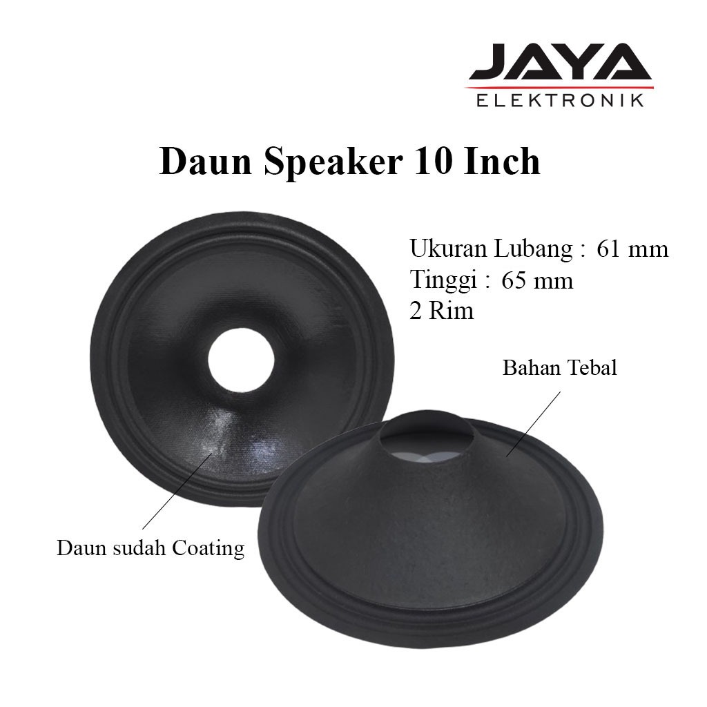 Daun Speaker 10 Inch FABULOUS Diameter Lubang 61 mm Tinggi 65 mm 2 Rim Import