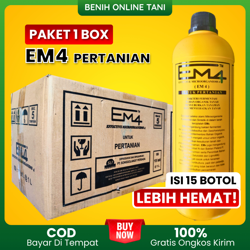 DEKOMPOSER - EM4 PERTANIAN 1L - 1 BOX ISI 12 - songgolangit persada bakteri pengurai pupuk