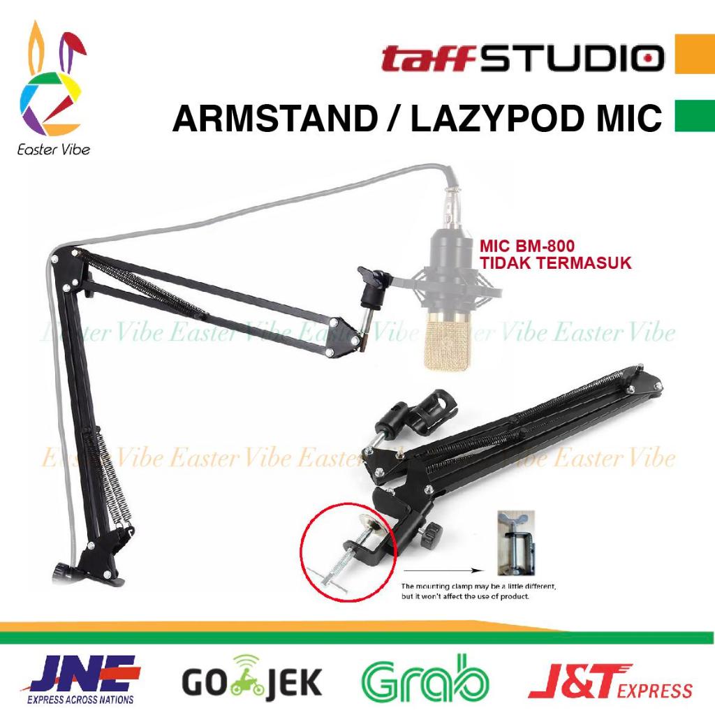 TAFFSTUDIO ARMSTAND ARM STAND MIC SUSPENSI LAZYPOD MICROPHONE TAFFSTUDIO ARMSTAND