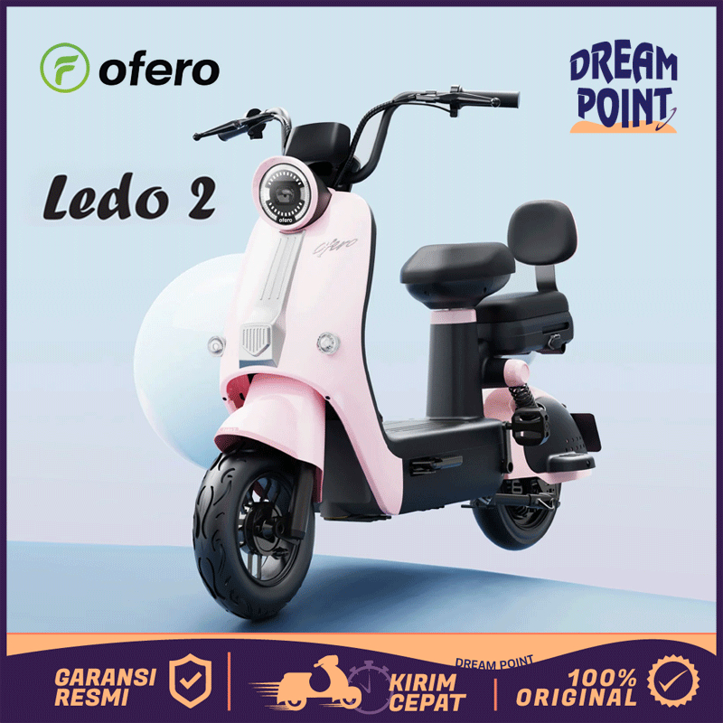 Sepeda Listrik Ofero Ledo 2 Anti Air Terbaru 2025 Sepedah Anak Pink Lucu 3 Jutaan Garansi