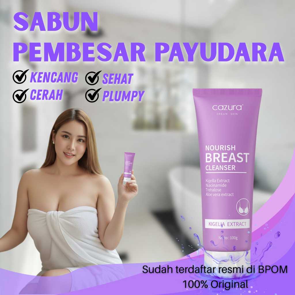 Cazura SABUN Pembesar Payudara Herbal Ampuh SABUN PEMBESAR PAYUDARA PERMANEN PAYU DARAH BPOM