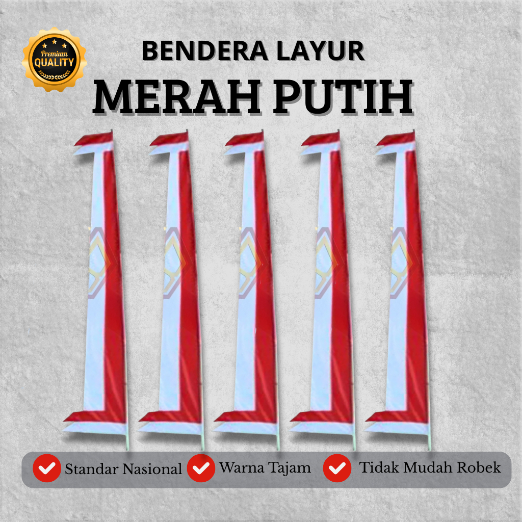 Nikozkids Bendera Layur Merah Putih Umbul-Umbul Layur Merah Putih Indonesia