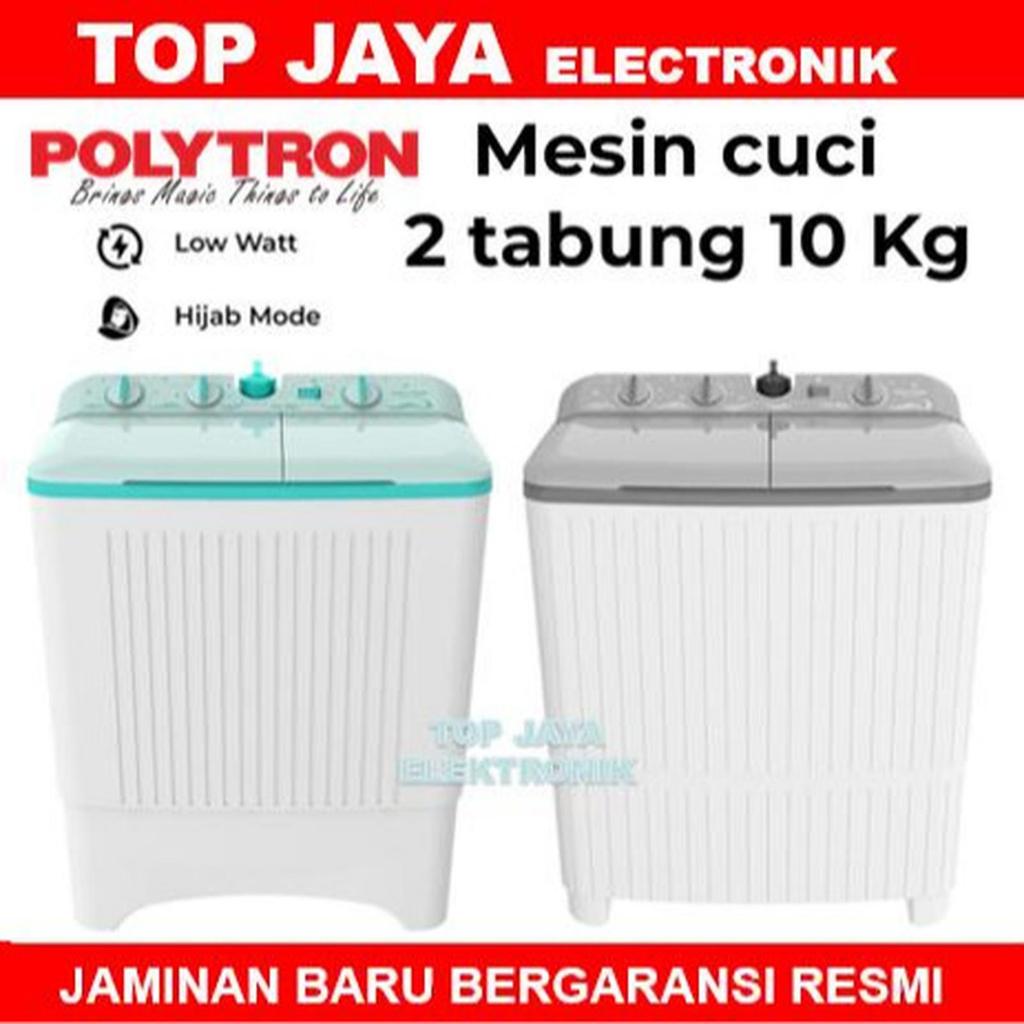 MESIN CUCI POLYTRON 10 KG TWINS TUB/POLYTRON MESIN CUCI 10 KG NEW SERIES