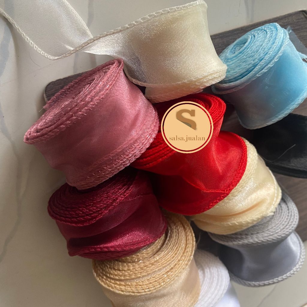 Pita Organza / Pita Organdi / Pita Ribbon Fishtail (Lebar 4 cm)
