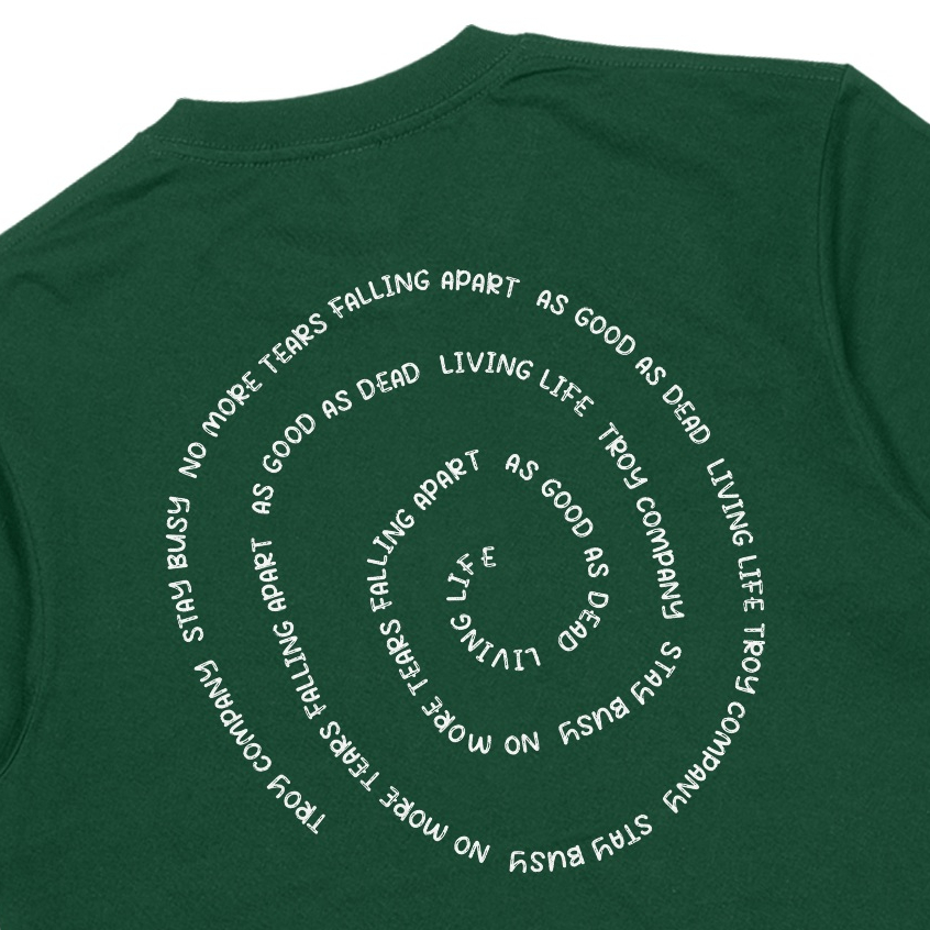 Troy Company Tshirt Forest Green Curlty - Kaos Lengan Pendek Kaos Hijau MTD 3479
