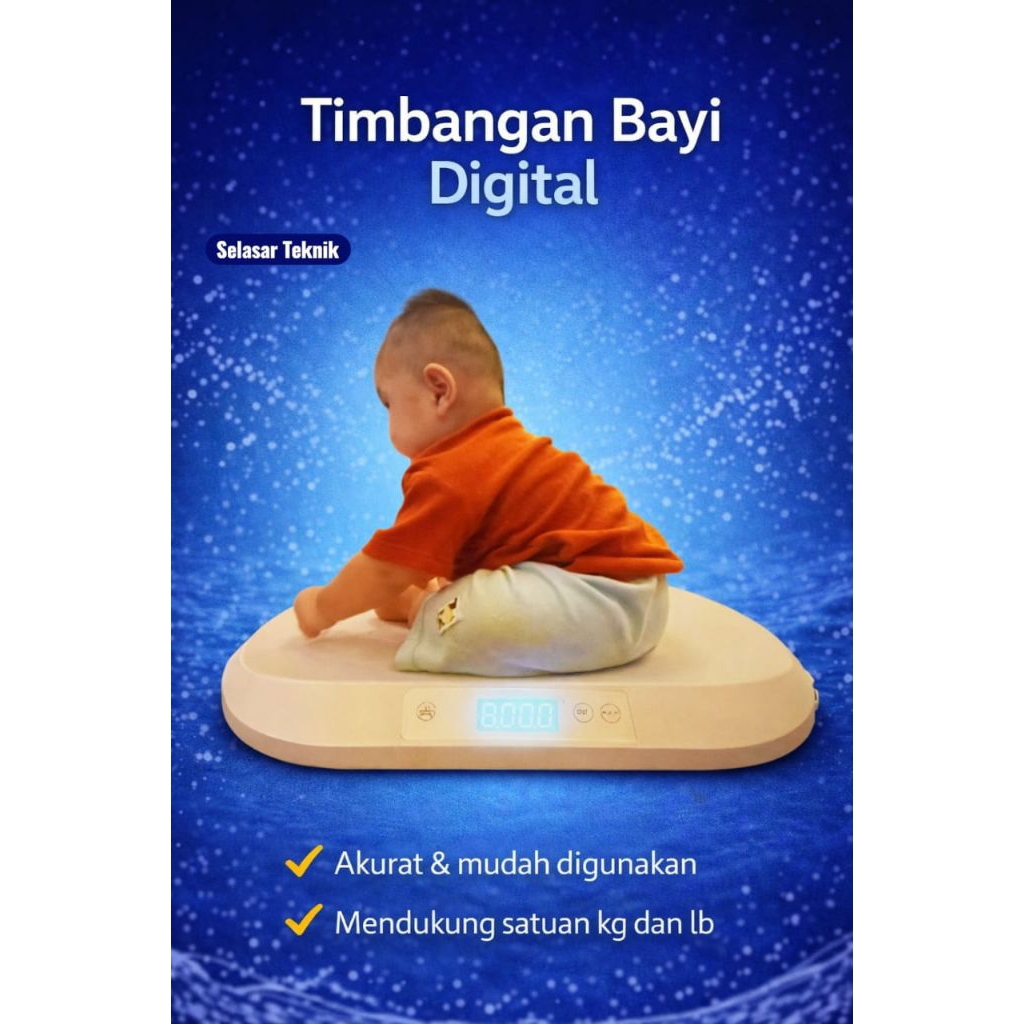 Timbangan Bayi Digital Akurat | Baby Scale LCD | Timbangan Berat Badan Bayi & Balita