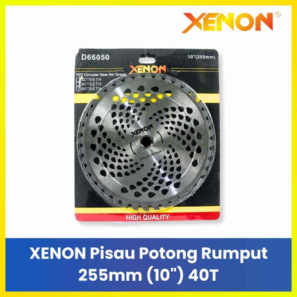 [ORIGINAL] XENON Pisau Potong Rumput Bulat 40T 10" TCT - Mata Pisau Mesin Rumput Tajam