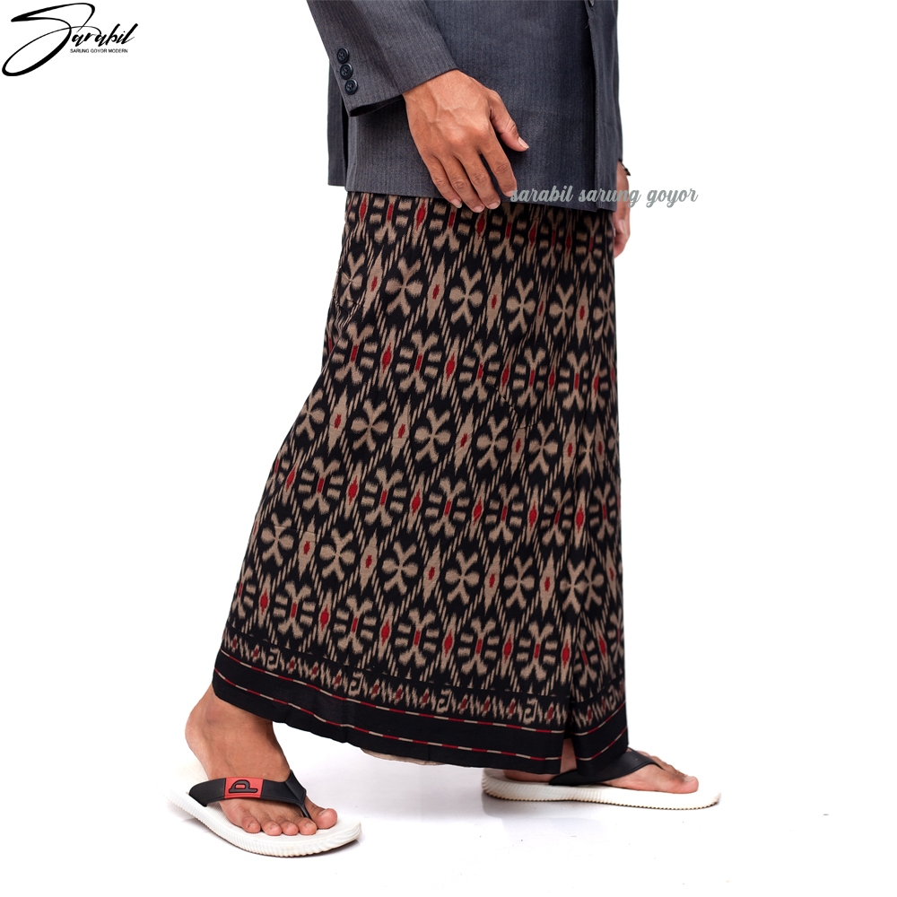 Sarung Goyor Printing Premium M7 Hitam, Pria Dewasa Terbaru