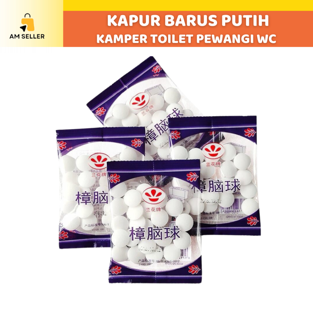 Kapur Barus Putih Kamper Toilet Pewangi WC Lemari Baju Pengusir Serangga