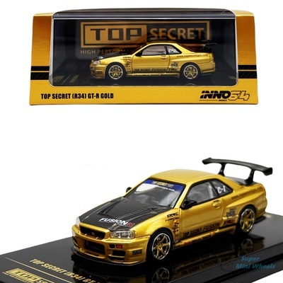Inno64 Inno Nissan Skyline GT-R R34 Top Secret Gold