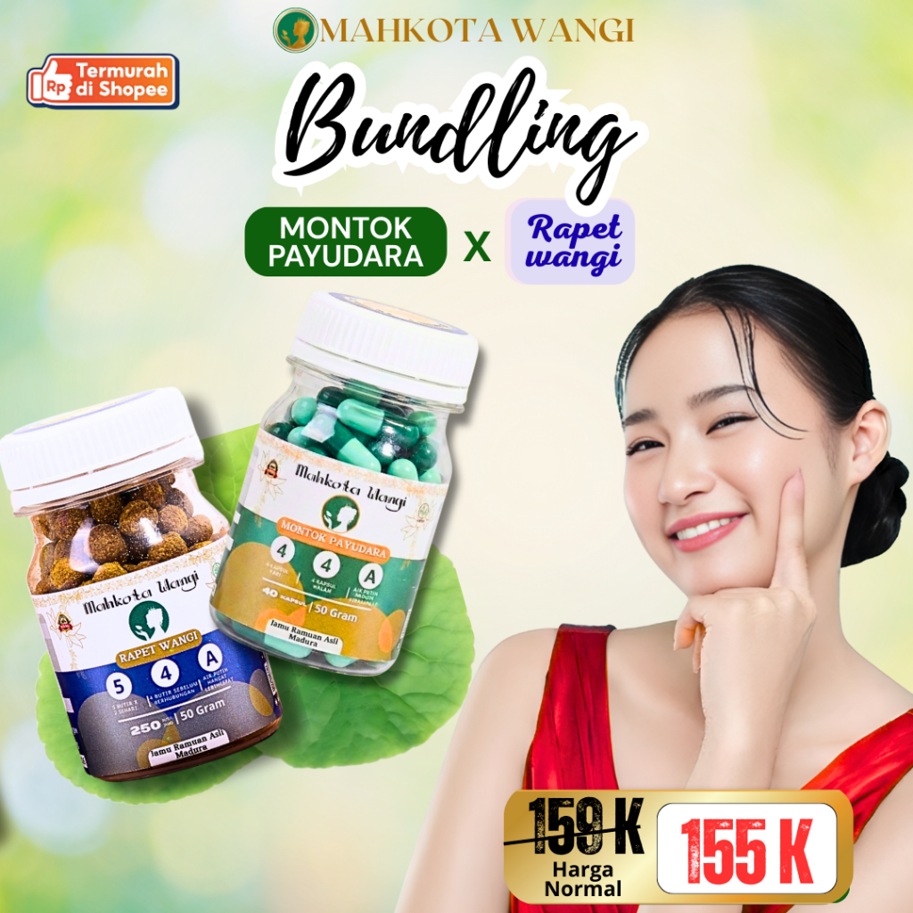 Bundling Montok Payudara & Rapet Wangi Mahkota Wangi | Jamu Perapat Miss V & Pembesar Payudara Alami