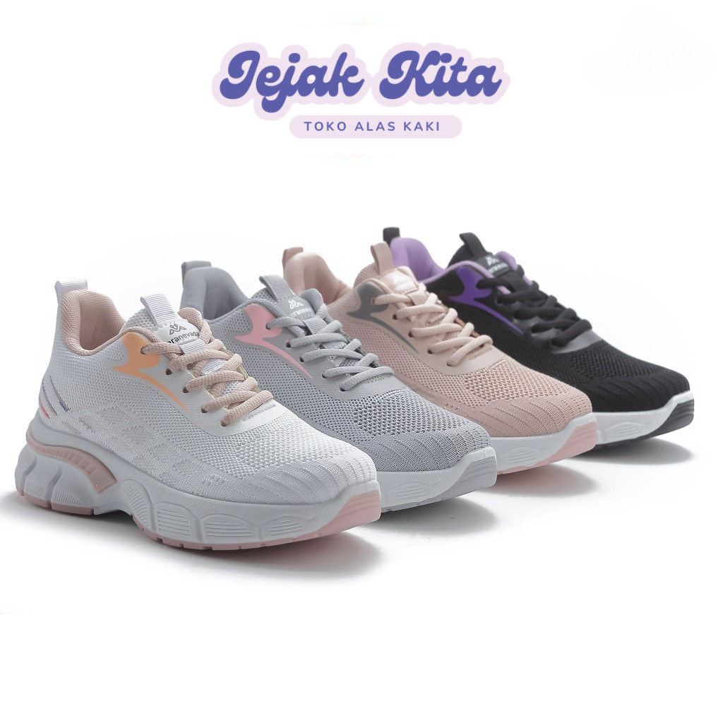 Sepatu Sneakers Wanita Kanvas Sport 4 Warna 36-40cm Occasion Sports Vera Nevada