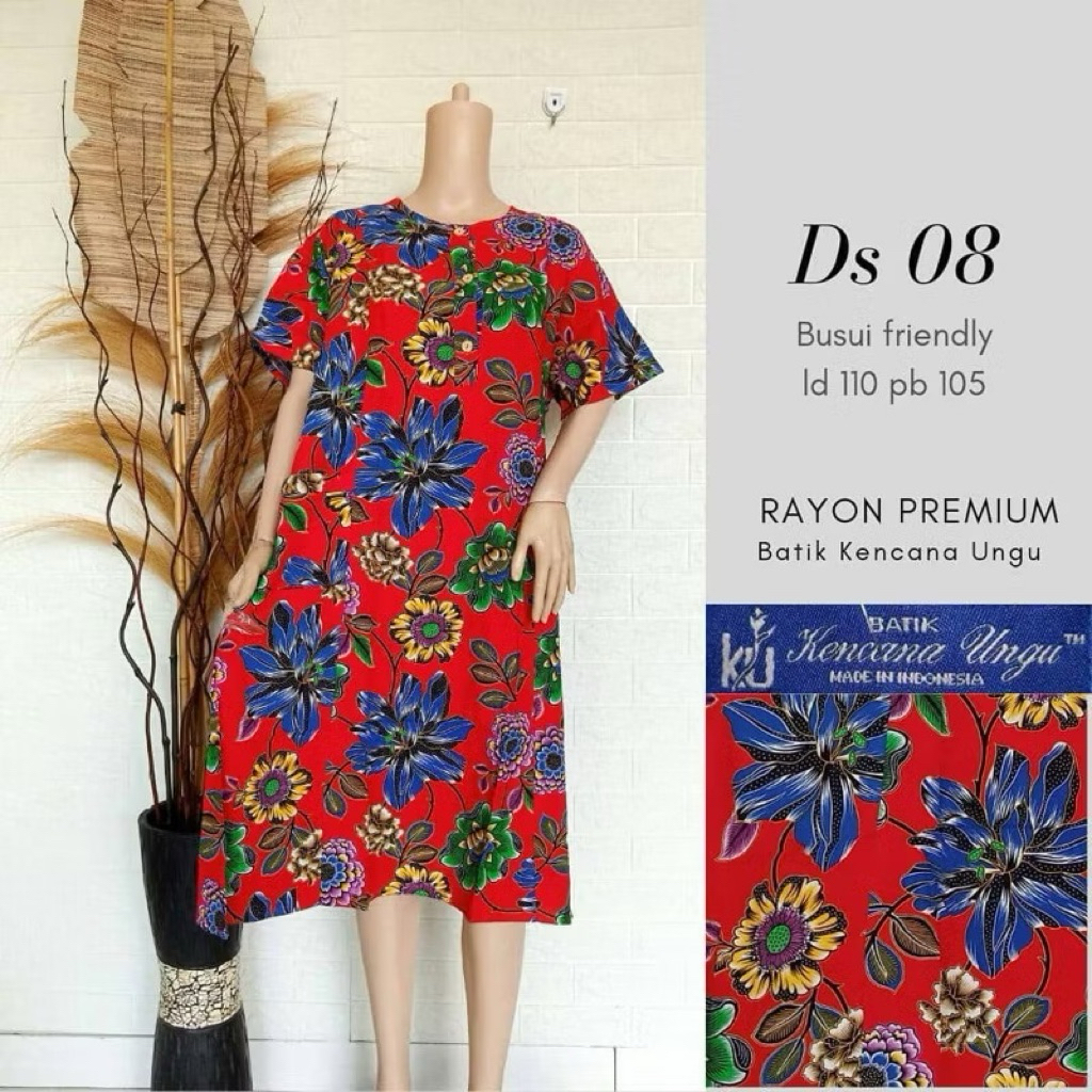 DASTER 08 KENCANA UNGU LABEL BIRU LD 110 | PB 105 MOTIF BUNGA TERLARIS
