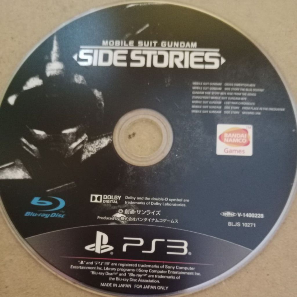 KASET PS3 MOBIL SUIT GUNDAM SECOND