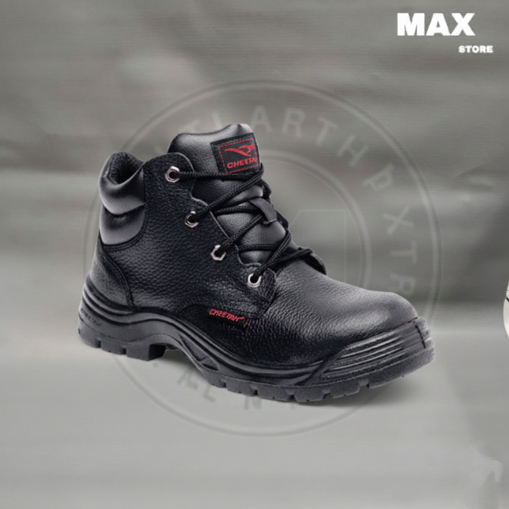 Sepatu Safety Cheetah 7106H / Sepatu Kerja Sefty Pria Kulit Asli Original