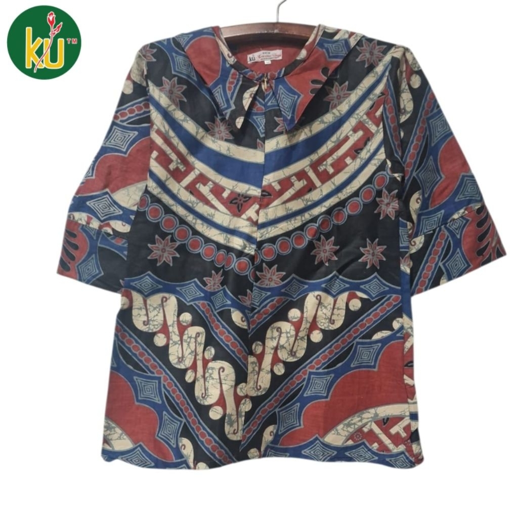 Kencana Ungu Blus Katun Label Putih Blus Wanita Kekinian