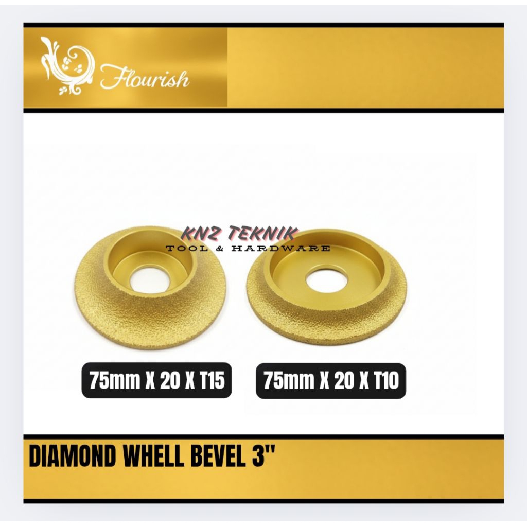 Diamond Bevel Granite Keramik Marmer Pinggul Granit Flourish