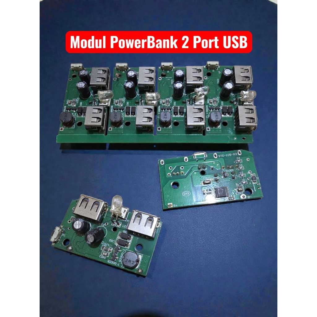 TERMURAH Module Charger Modul Power Bank 2 Port Output USB 5V Baterai Lithium Dual Papan Sirkuit Pow