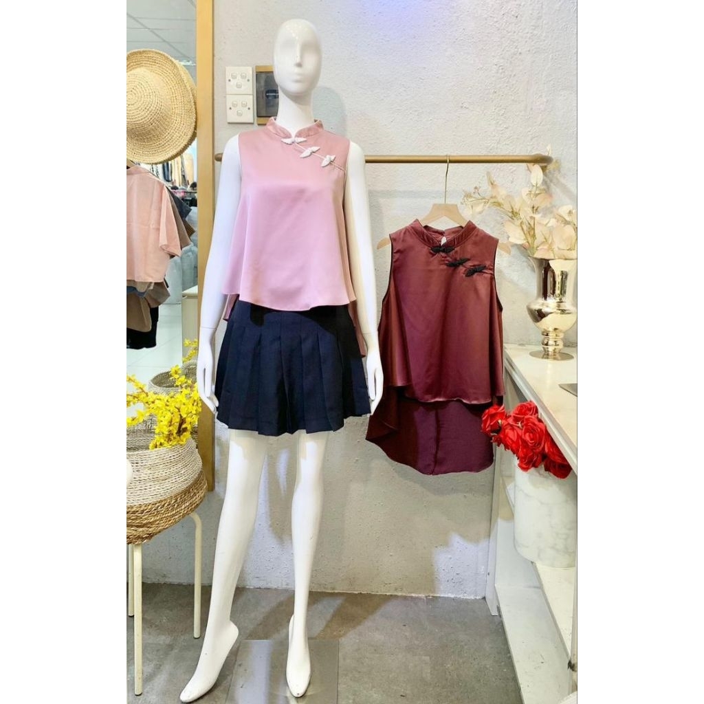 B7242 | ATASAN CHEONGSAM WANITA IMPORT PREMIUM