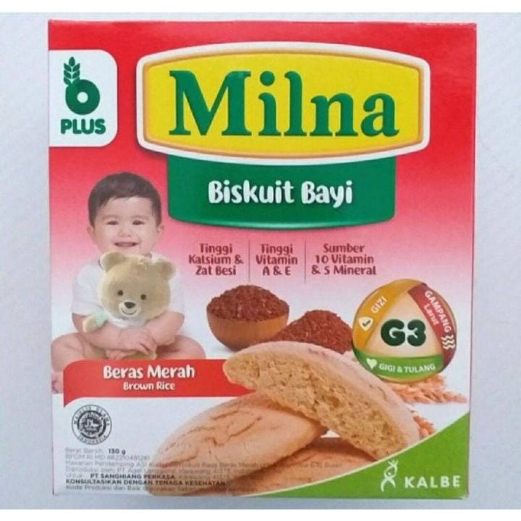 Milna Biskuit Bayi 6+ Beras Merah