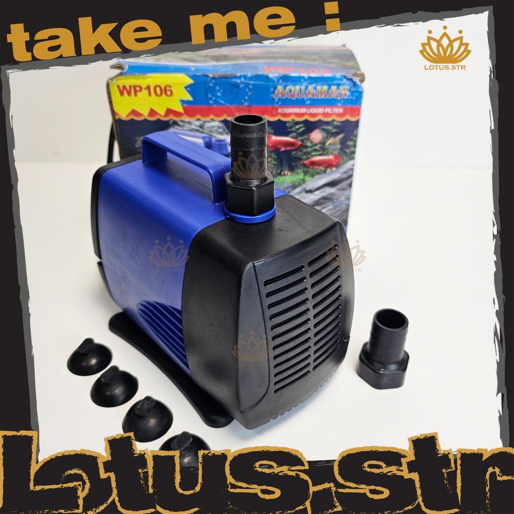 Pompa Celup Aquarium AQUAMAN WP 106 Aquascape Air Terjun Kolam Ikan Gelembung Udara Oksigen