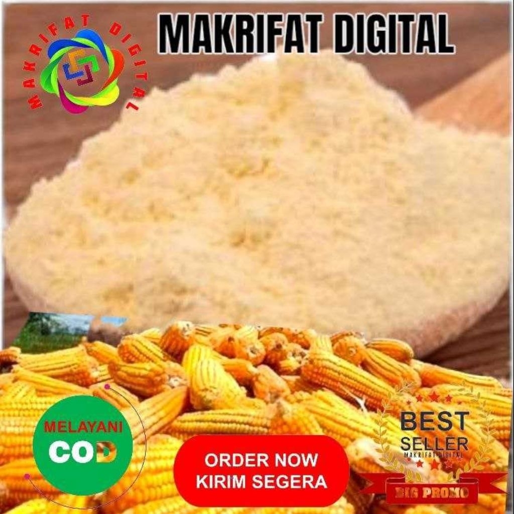 MAKRIFAT DIGITAL Paket 70 Kg TEPUNG JAGUNG HALUS Pakan Ternak DOC DOD Karbohidrat Penggemuk Ternak U