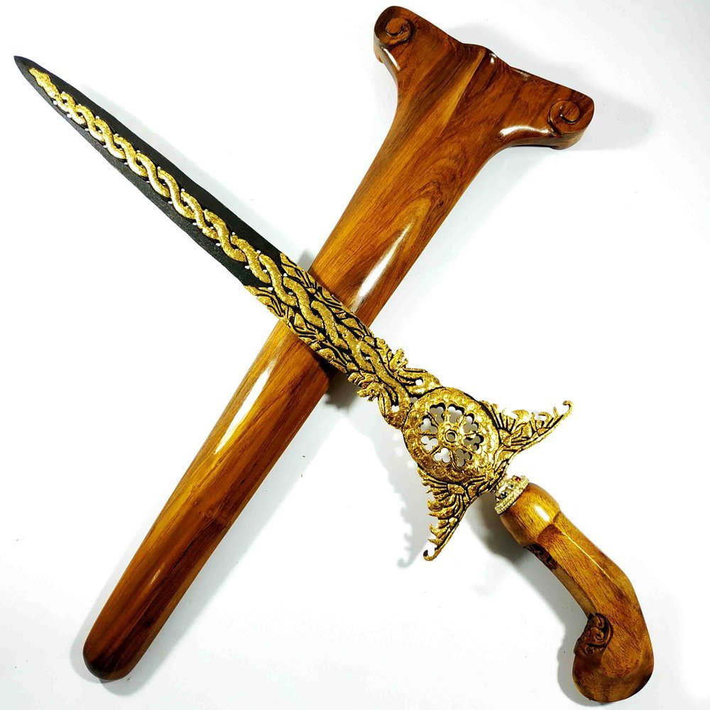Keris Sepang Naga Temanten Kinatah Emas Kalacakra Kamardikan