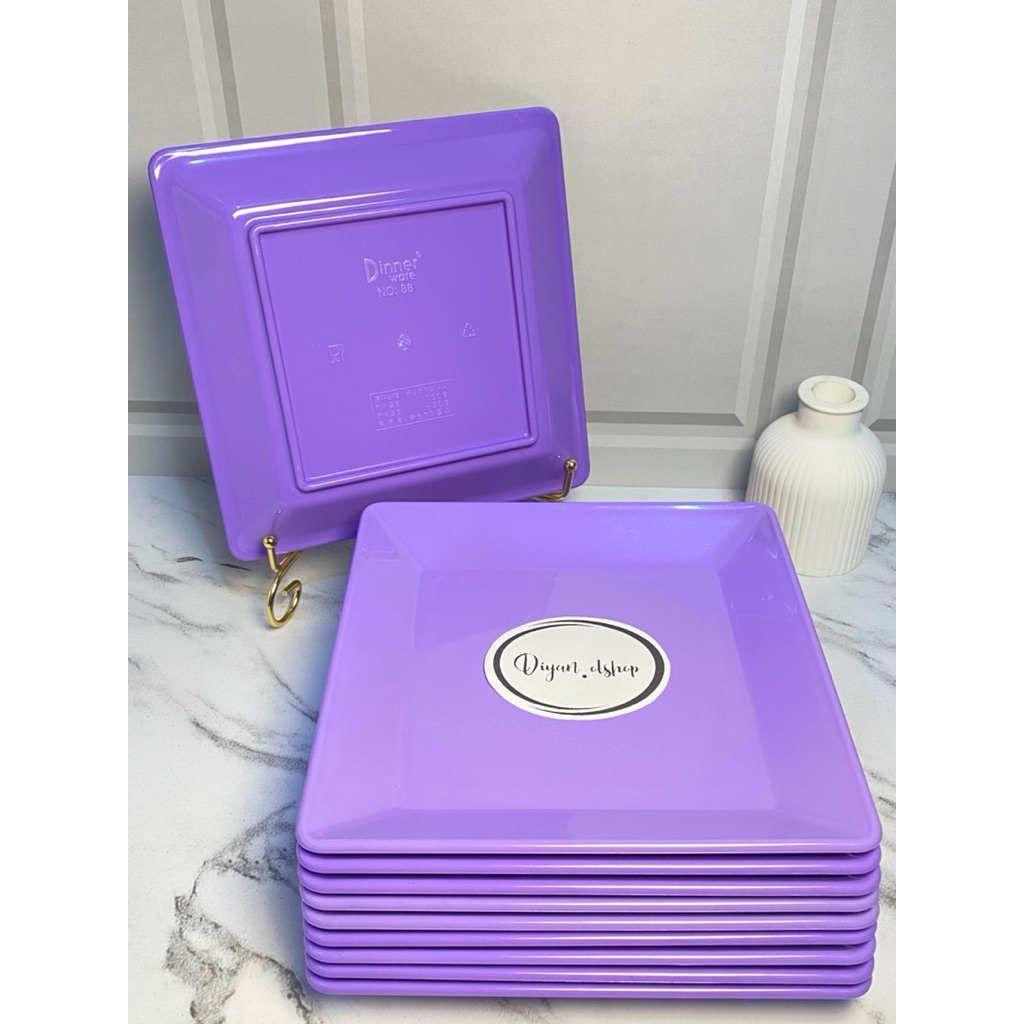 piring mie gacoan dinnerware 88 - piring saji semi melamin - piring saji kotak semi melamin tebal - 