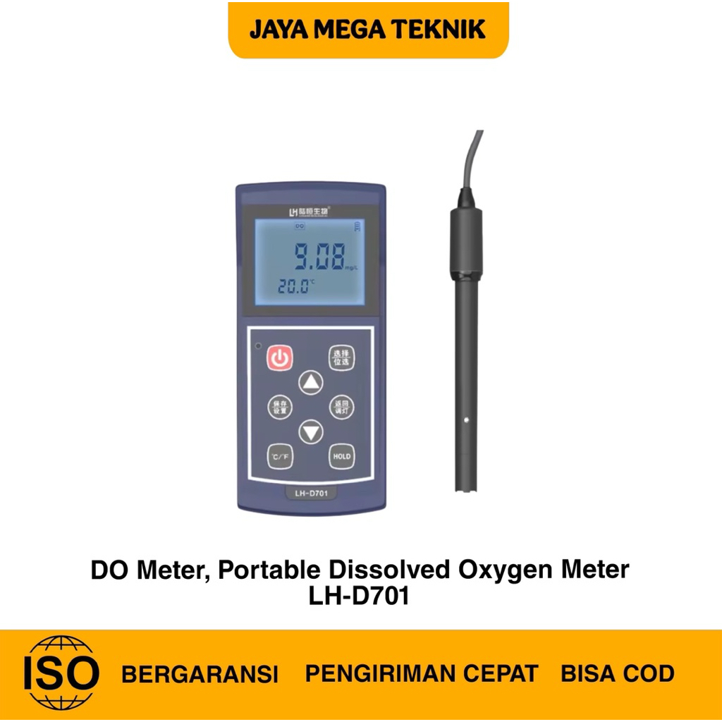 DO Meter, Portable Dissolved Oxygen Meter LH-D701