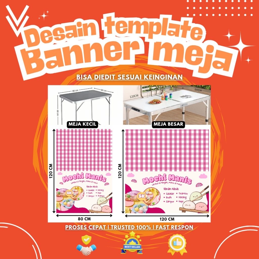 TEMPLATE DESAIN BANNER  TAPLAK MEJA | BANNER MEJA | DESAIN BANNER