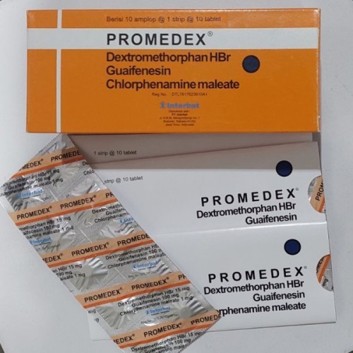 PROMEDEX TABLET (@1 STRIP ISI 10 TABLET) - MEREDAKAN BATUK BERDAHAK, KERING DAN ALERGI GATAL-GATAL