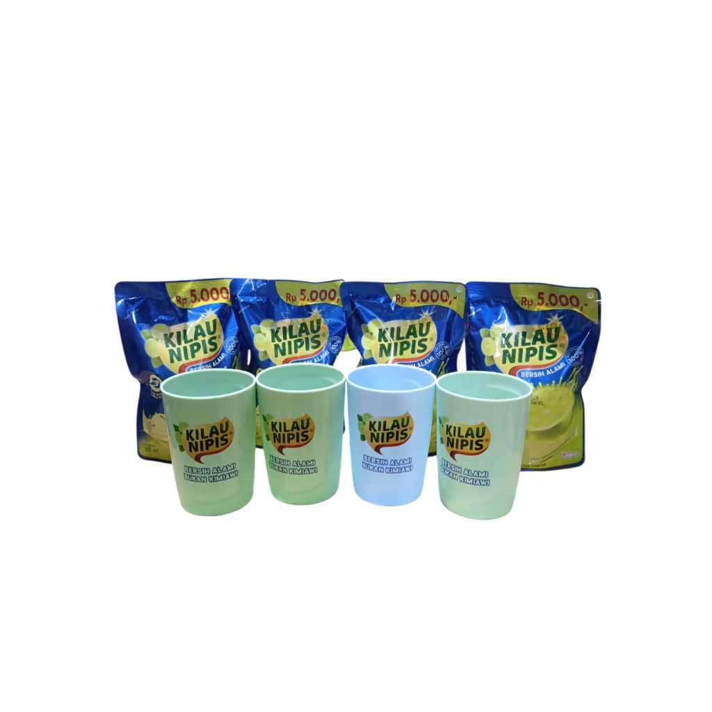 LAGI murah 4 pcs Kilau Nipis 5000 AN 210 ml GRATIS 4 GELAS minum, Sabun Cuci Piring Murah